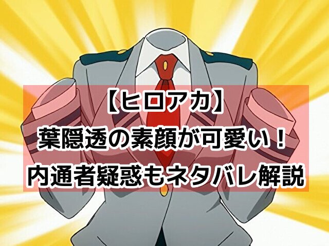 ヒロアカ　葉隠透　素顔　可愛い　内通者