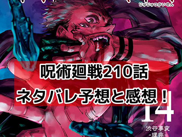 呪術廻戦　210話　ネタバレ　感想　予想