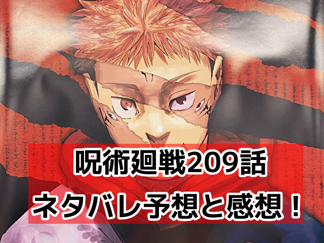 呪術廻戦　209話　ネタバレ　感想　予想